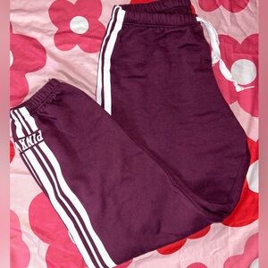 PINK Victoria's Secret Kids Joggers in Deep Purple with White Accents